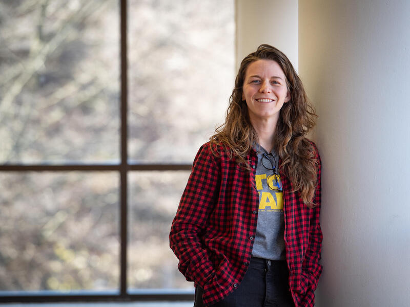 Aimee Selleck, a VCU alum and graduate student, serves as student employment manager in VCU Career Services. (Thomas Kojcsich, Enterprise Marketing and Communications)