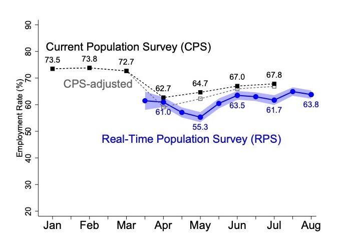 A graph depicting employment rates.