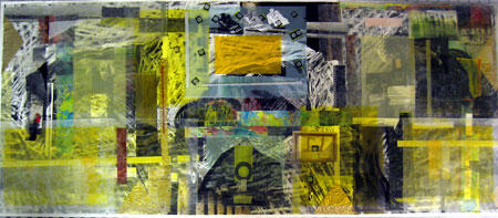 "0" by K.B. Basseches, Virginia Commonwealth University, Richmond, VA. 
Mixed media, 60" x 26"