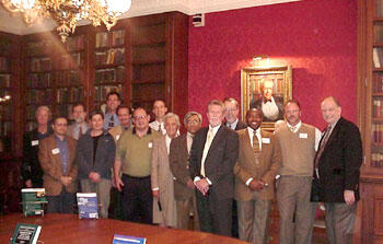Some faculty members and authors at the ceremony included (first row from left): Hassan Sedaghat, Angelina E. Overvold, Joseph Topich, Lidia M. Vallarino, Shiv N. Khanna, Stephen D. Gottfredson, Christopher Brooks, McKenna Brown and Steven Danish. Second row from left: Judy Van Slyke Turk, Richard K. Priebe, D'Arcy P. Mays, Donelson R. Forsyth, James Mays and Nelson Wikstrom.

Photo by Shirley McDaniel, College of Humanities and Sciences