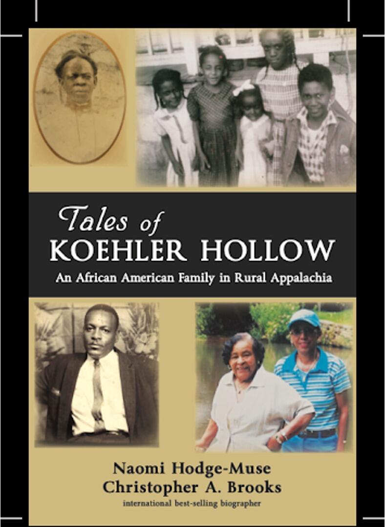 Book cover with four family portraits on it.