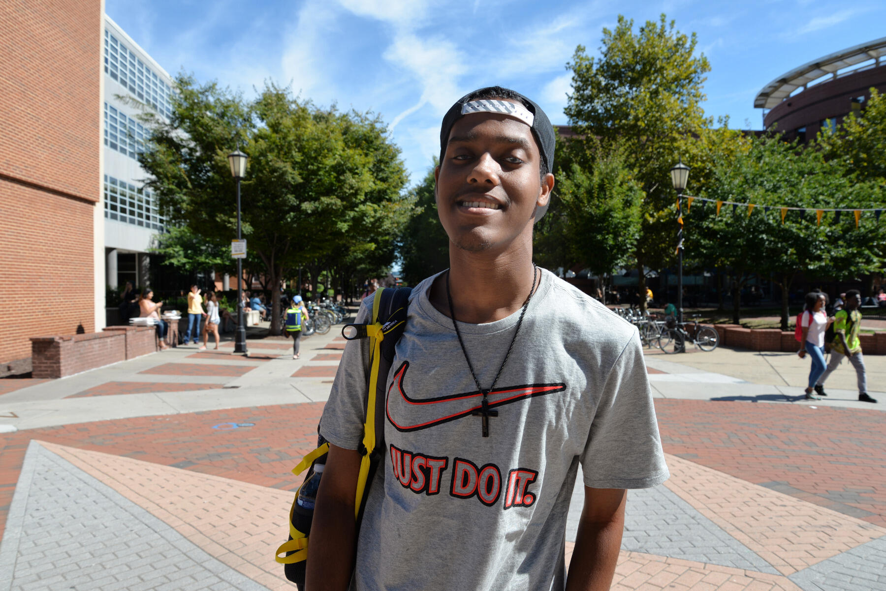 Curtis Robinson, an ACE-IT student from Richmond, is in his first year at VCU and is interested in pursuing a career in law enforcement and is working this semester as a VCU security guard.