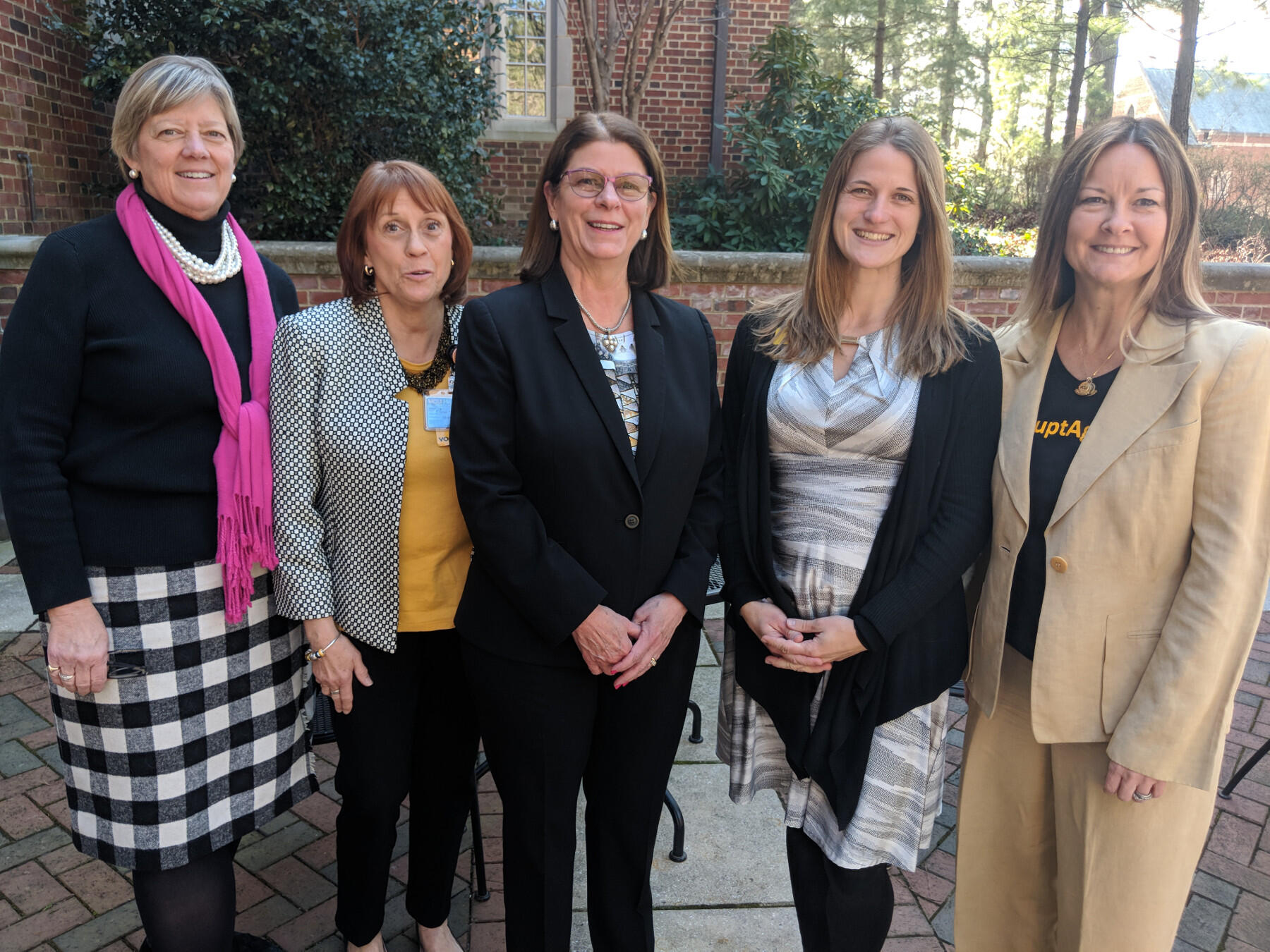 Davis, center, discussed the future of health care at the Osher Lifelong Learning Institute's “Aging Well” series at the University of Richmond. The Greater Richmond Age Wave Coalition, in partnership with the MCV Hospitals Auxiliary and the Chesterfield Lifelong Learning Institute, sponsored the event.