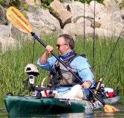 Thom Mattauch of VCU Technology Services has volunteered with Heroes On The Water, which provides a therapeutic outlet to wounded veterans by taking them out on the water for a day of kayak fishing. Photo provided by Thom Mattauch.