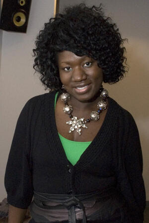 “Project Runway” finalist Korto Momolu. Photos by Rinny Wilson, VCU Communications and Public Relations
