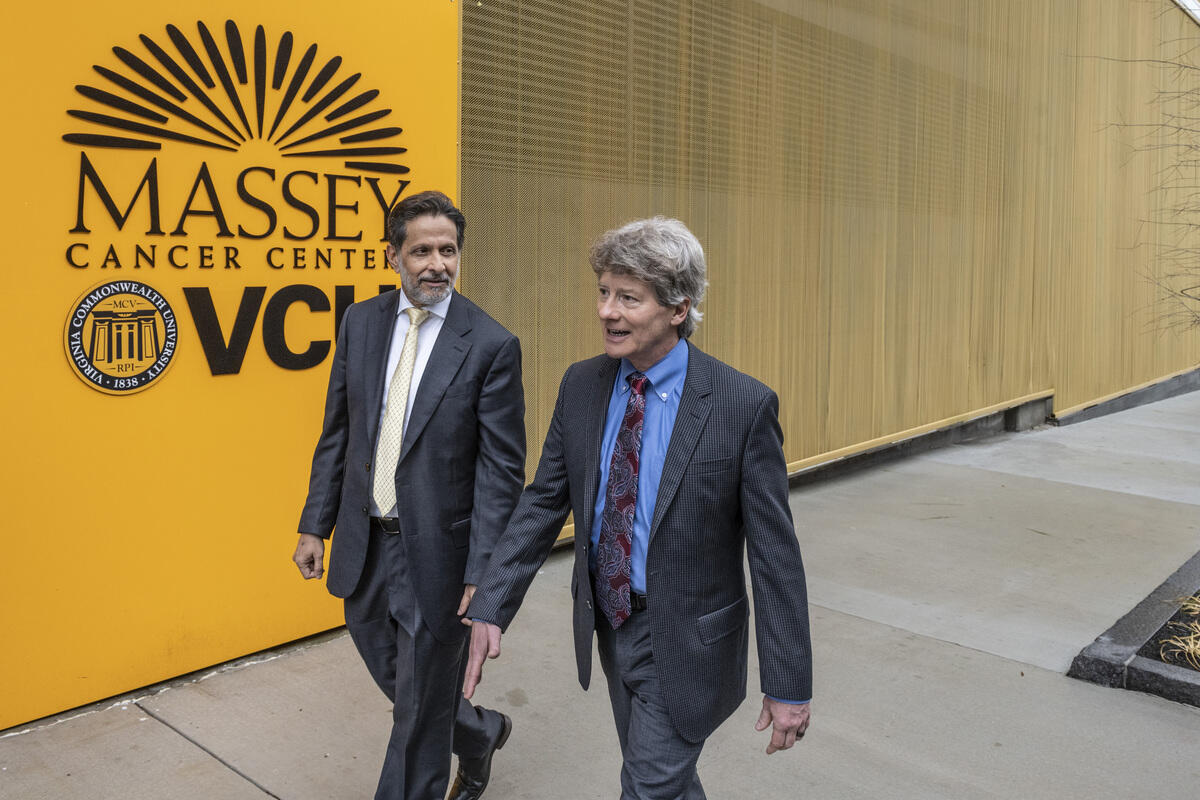 Arun Sanyal, M.D., and R. Todd Stravitz, M.D., developed a close connection as mutually respected colleagues and friends during three decades working together at VCU. (Allen Jones, University Marketing)
