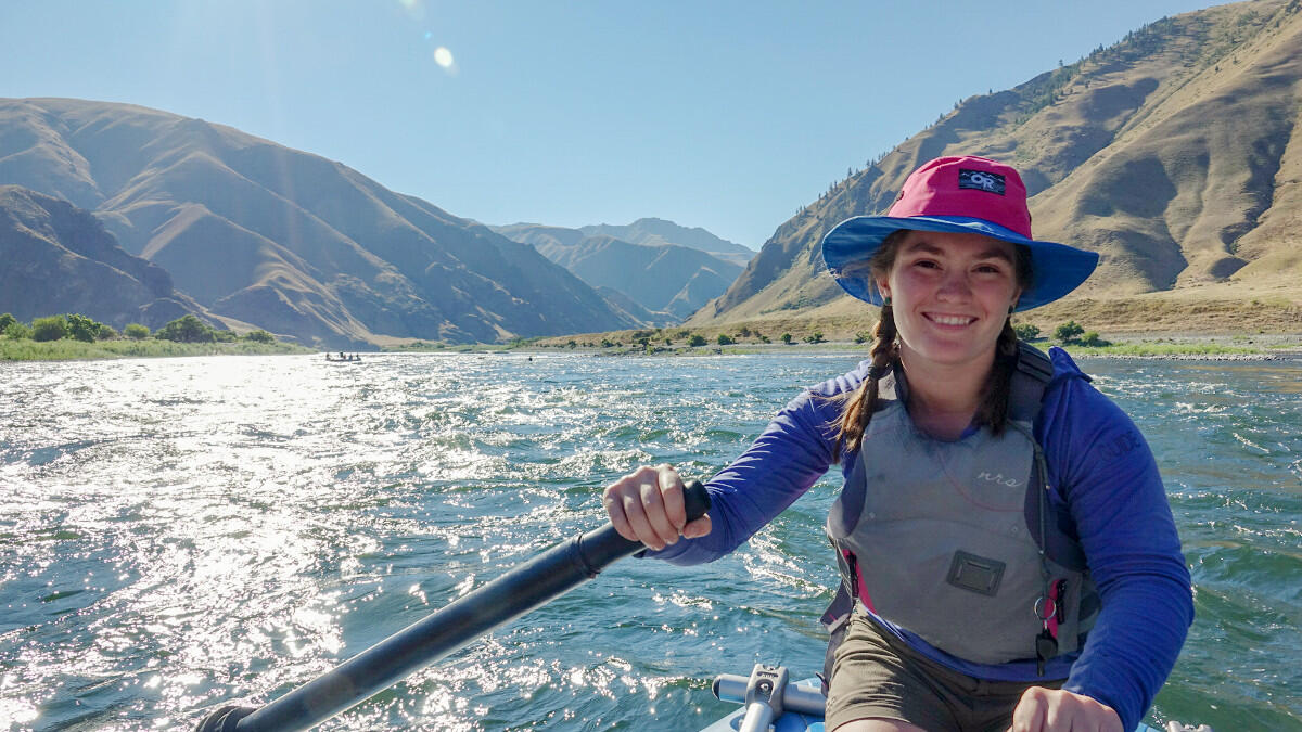 Moffatt recently took part in a course, “Lower Salmon River Experience,” by VCU's Center for Environmental Studies, the VCU Outdoor Adventure Program and the Department of Biology, that included a 10-day expedition this summer to the Salmon River in Idaho. (Courtesy photo)