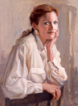 Self-portrait of Loryn Brazier, VCU alumna who will present "Portraiture: An Artist's View," this month at Brazier Fine Art.

Photo courtesy of Brazier Fine Art.