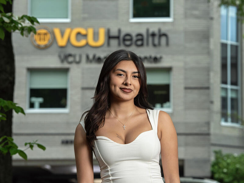 Sheila Hernandez-Rubio will spend two years conducting research with the NIH after graduation, looking into health disparities in Black and Hispanic communities. (Kevin Morley, Enterprise Marketing and Communications)