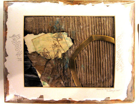 "Treasure" by Pam Taylor, Virginia Commonwealth University, Richmond, VA.
Mixed media, 18" x 12"