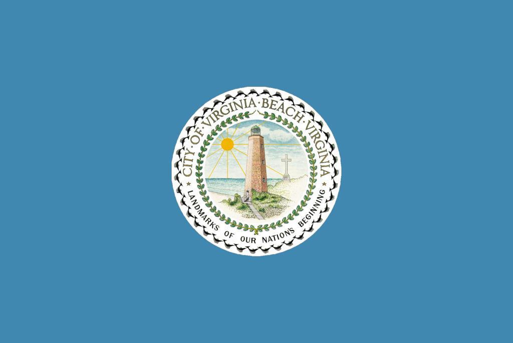 Logo with a lighthouse surrounded by a blue background.