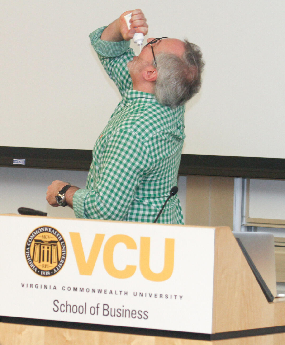 Dubitsky eats Hello's flouride-free toothpaste.