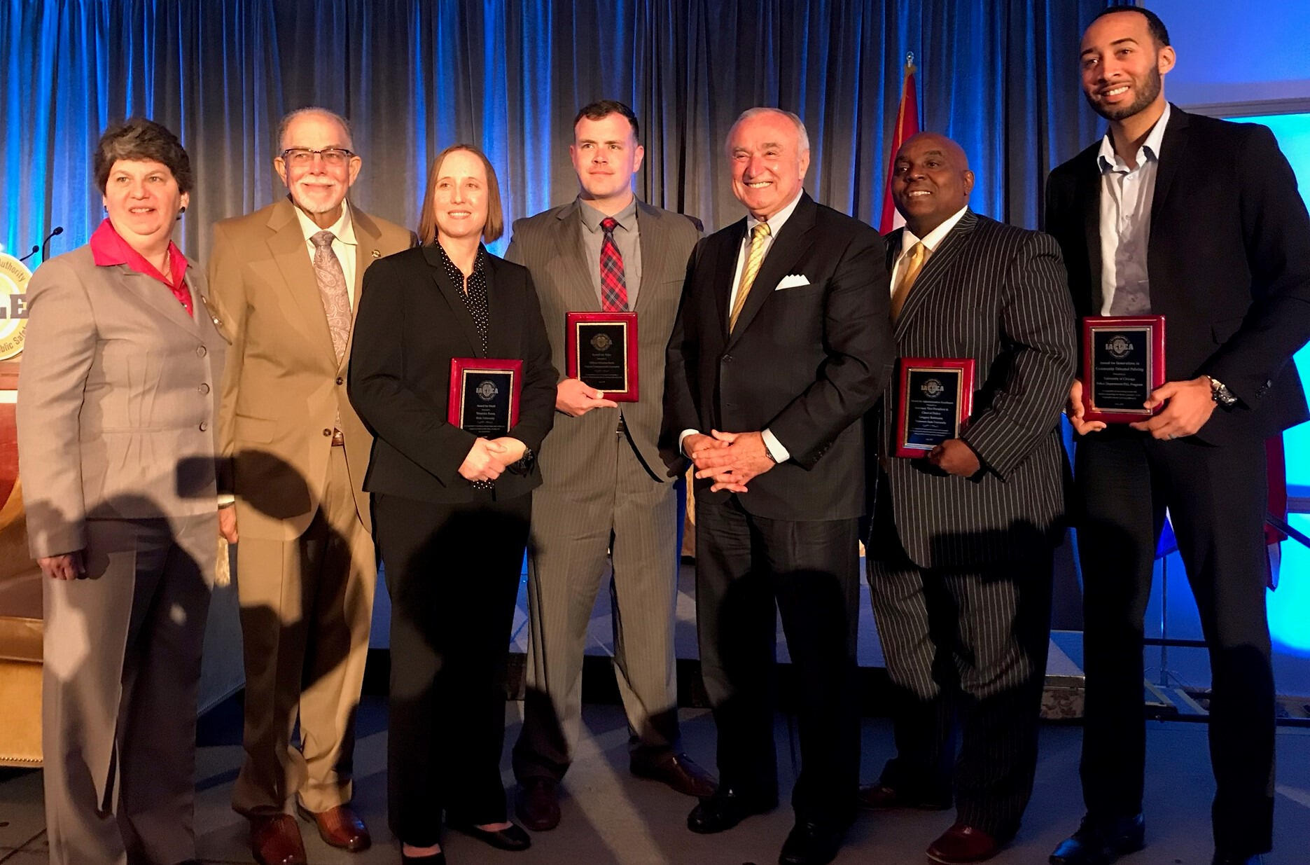 Valor Award recipients posing with their awards.