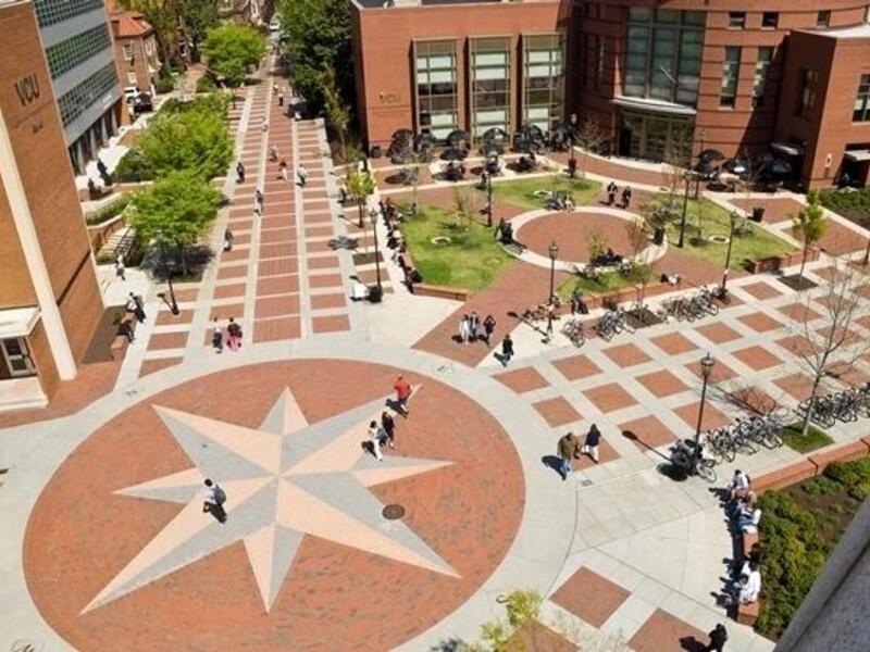 Overhead photo of VCU compass area.