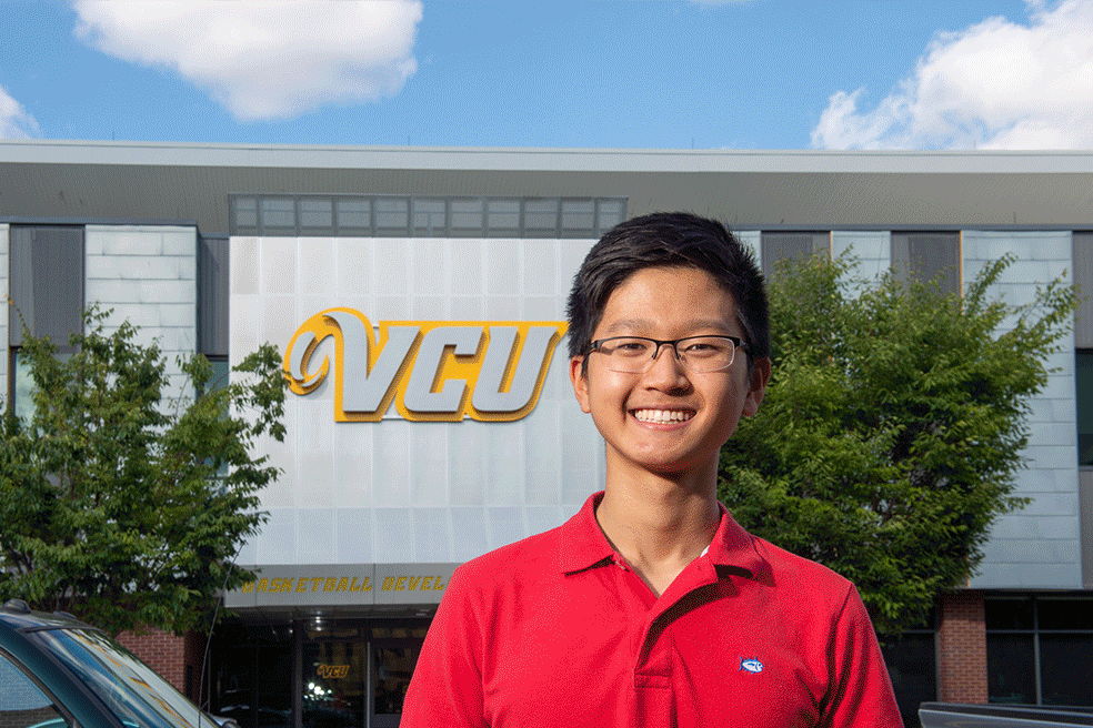 A gif of VCU students in different locations on campus