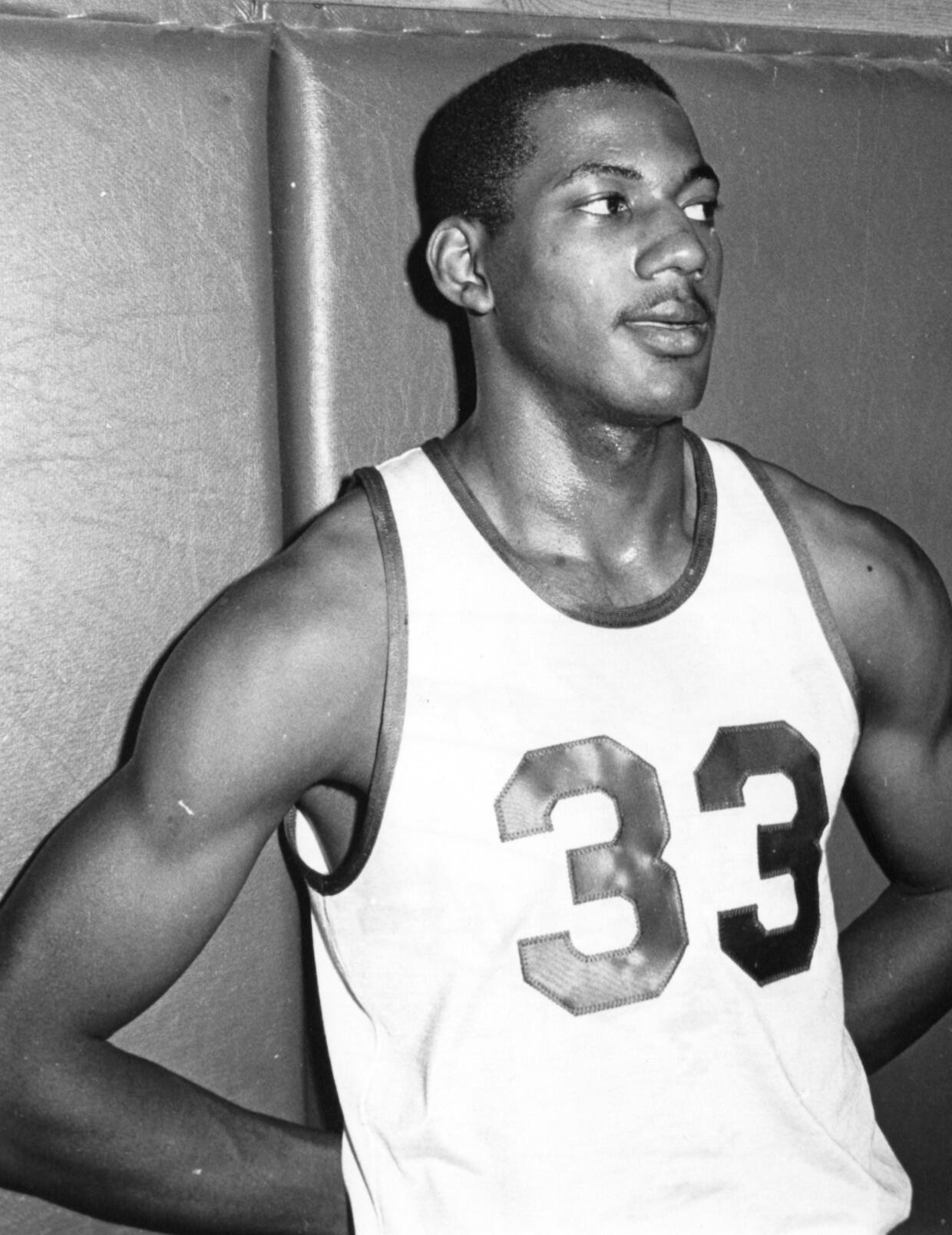 Charles McLeod, 1966, in RPI basketball jersey