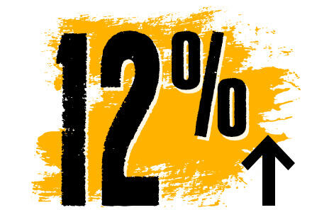 12% increase