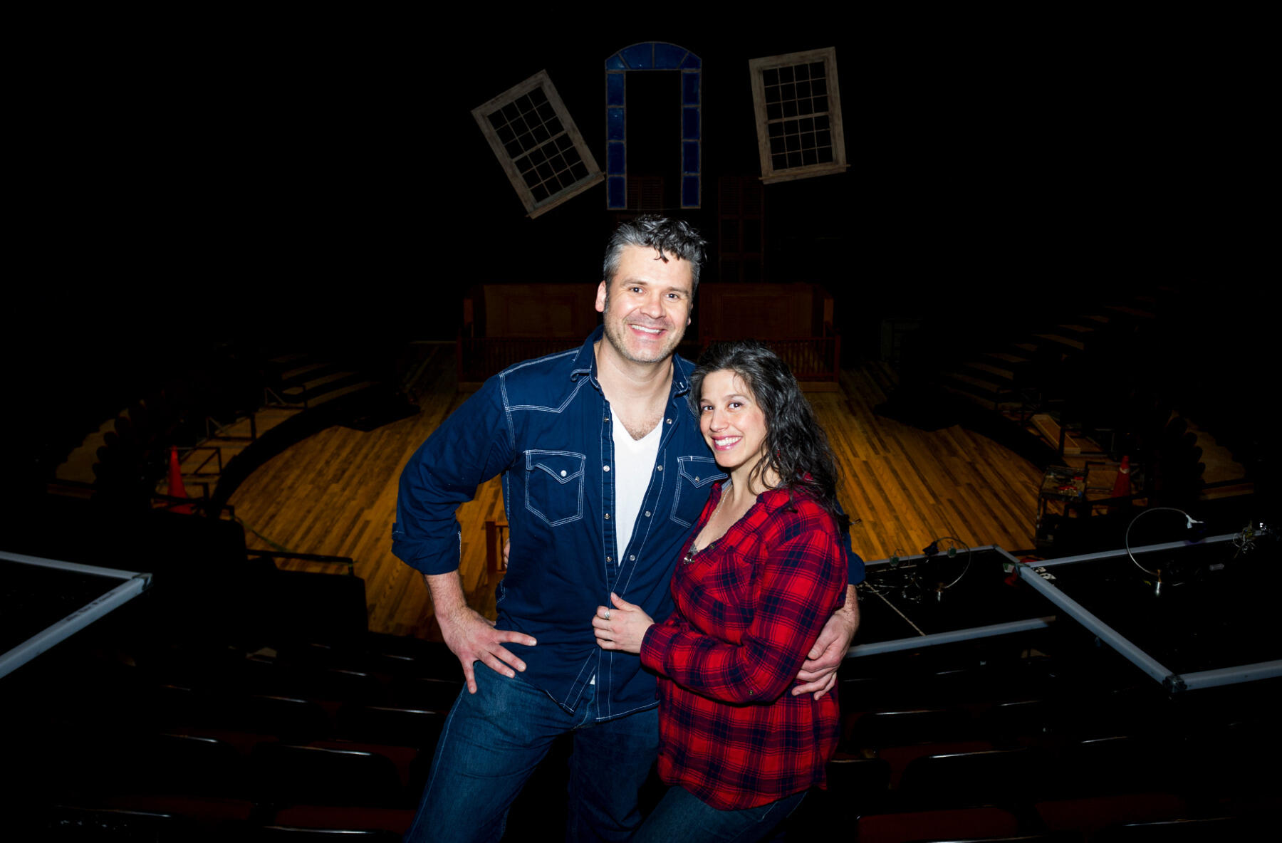 Bryant Pugh and Marisa Guida in the W.E. Singleton Center for the Performing Arts, where they still attend VCU Theatre shows.