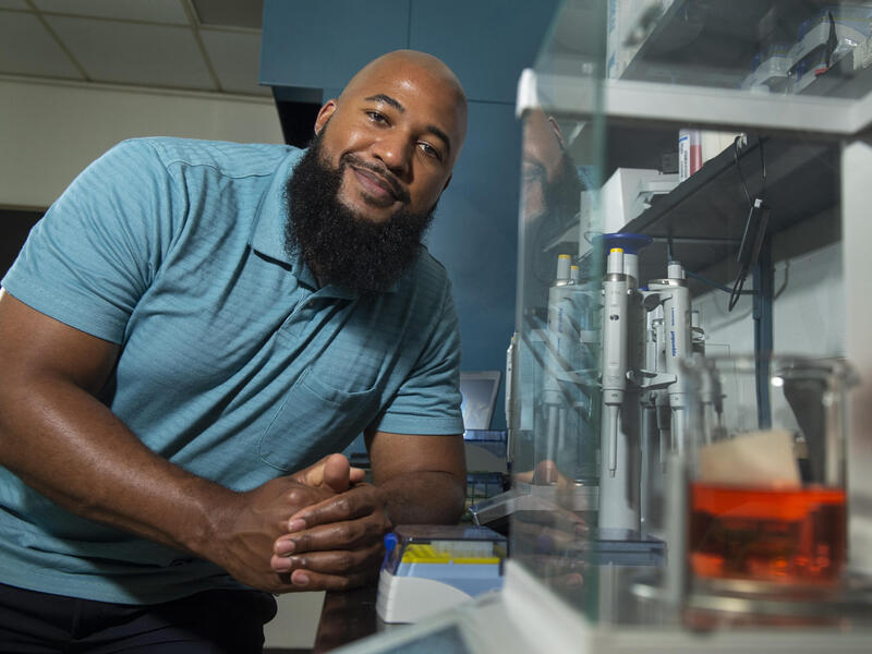 Mychal Smith, Ph.D., an assistant professor in the VCU Department of Chemistry, will oversee the grant, which will begin in the 2023-24 academic year. (Kevin Morley, University Marketing)