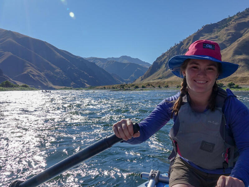 Rachael Moffatt, an environmental studies major graduating this month, is one of the first four students to complete the River Studies and Leadership Certificate program at VCU. (Photo contributed by James Vonesh, Ph.D.)