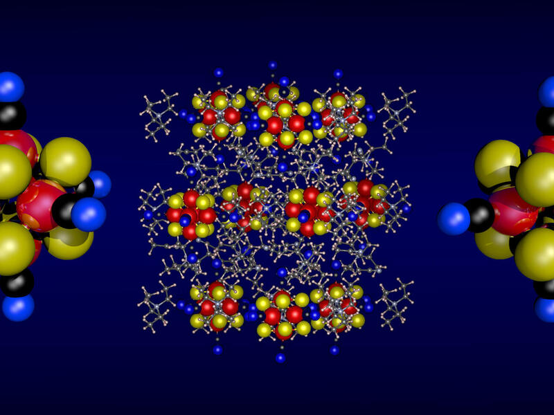 Researchers have created a computational and experimental demonstration of a theory that's been explored by VCU Department of Physics researchers since the 1990s. This illustration shows the new superatom cluster that VCU, Columbia and Harvard researchers developed, produced in a lab and tested. (Courtesy of Arthur Reber)