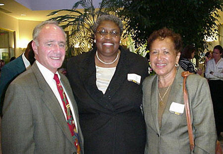 From left, VCU School of Social Work Dean Frank R. Baskind, Ph.D., Northern Virginia Program Director Shirley A. Bryant, Ph.D., and VCU Center for Public Policy Distinguished Professor Grace E. Harris, Ph.D. attend a dedication of the Northern Virginia Program's new home in Alexandria. Harris is a former dean of the School and helped establish the program.

Photo courtesy of Terry J. Anderson, School of Social Work
