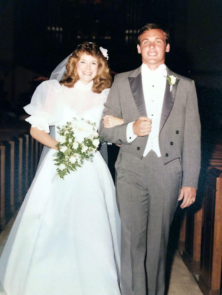 Herb and Tammy Hughes at their wedding.