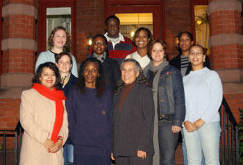 VCU faculty, staff and students recently returned from a trip to Haiti. The group delivered books to a library in a Haitian community. Those involved in the book drive included front row from left: Marquita Aguilar, Just Say Hello Campaign, Dr. Rose Landrum Lee and Dr. Njeri Jackson, VCU's African-American studies program, Teresa Cole and Temica Mitchell, African American studies. Second row from left: Jennifer Ludivici, Office of International Studies, Melba Reed, Tia Ruggles and Natasha Reddick, African American studies. Third row from left: Erin Fasig and Andrew Wrighten, African American studies.

Photo by Jennifer Watson, VCU Creative Services