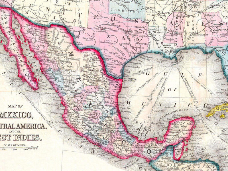 For some enslaved people in the south, escape to Mexico offered their best route to freedom. (Illustration/Samuel Augustus Mitchell, Public Domain, via Wikimedia Commons)