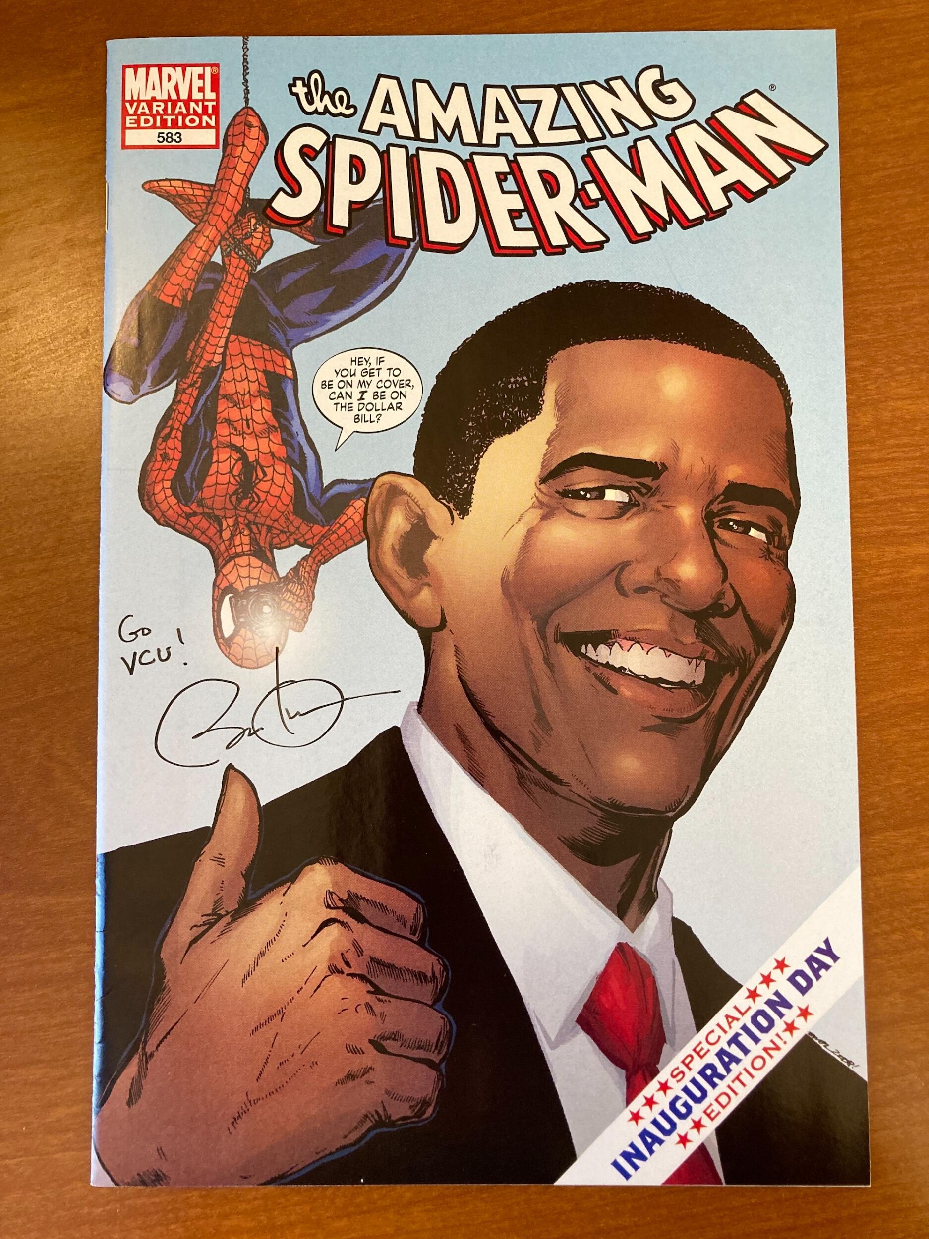 “Amazing Spider-Man, #583,” a 2009 comic that features President Obama