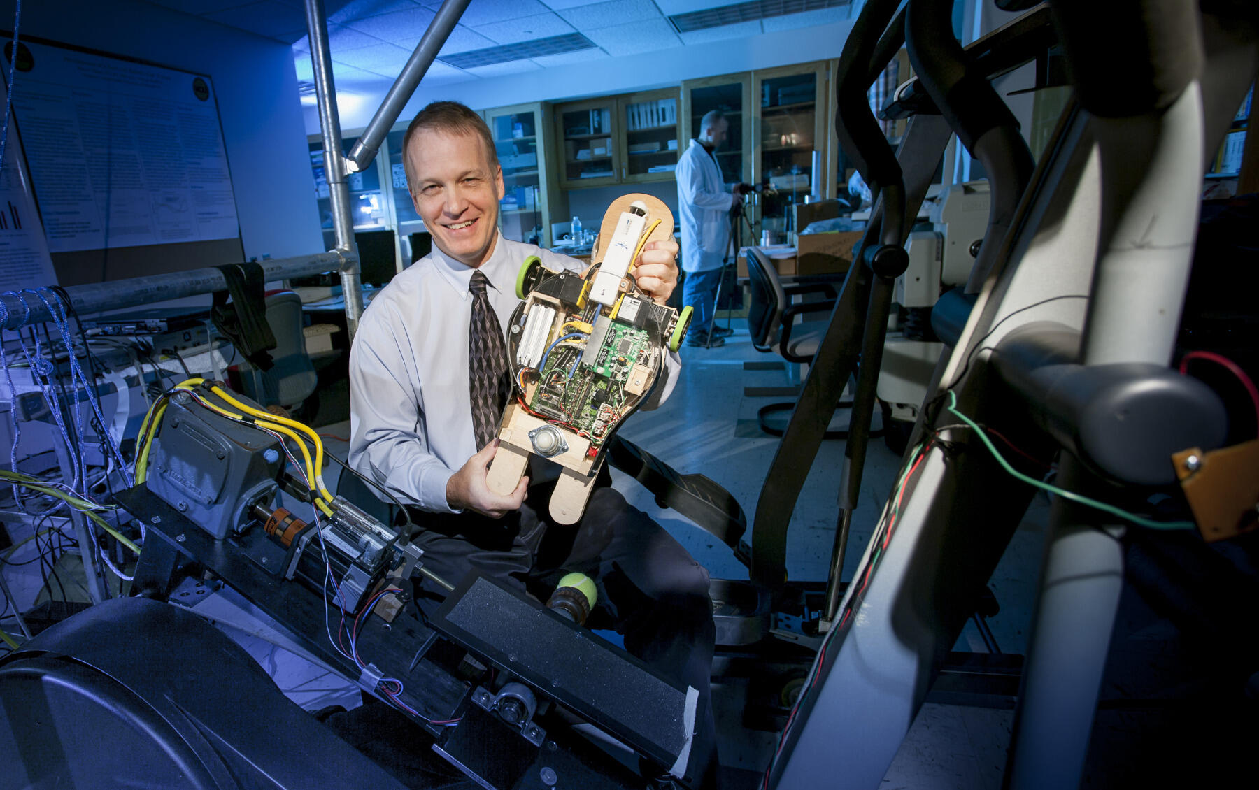 Peter Pidcoe, DPT, Ph.D., associate professor and assistant chair in the Department of Physical Therapy in the School of Allied Health Professions, will receive a grant to support the continuous development of the Self-Initiated Prone Progressive Crawler, a robotic system he is developing to promote movement, motor learning and environmental enrichment in children.