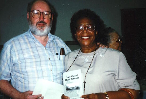 Ed Peeples with civil rights activist and social worker Ruby Clayton Walker.