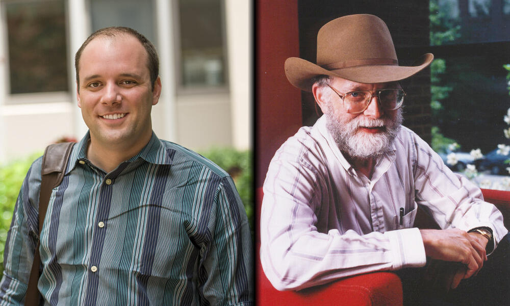 Brian Holmes, at left<br>
Robert Gowdy, Ph.D., at right