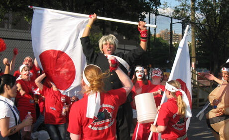 Let the Games Begin! Students at the 21st annual Virginia Governor’s Foreign Language Academies represent their “countries” in Olympic-style competitions. The academies provide an intense learning experience in French, German, Spanish, Latin, Japanese or Russian for nearly 300 Virginia high school students.  Photo by Mike Porter, VCU Office of University News Services. 
