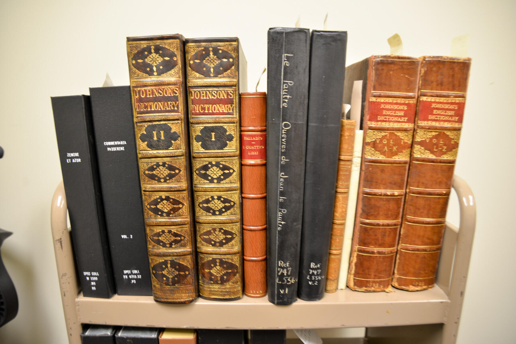 Neuhauser has been cataloging VCU Libraries’ trove of books published before 1800, including several early English dictionaries by Samuel Johnson.
