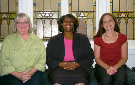 Judy Granger of University Relations, Priscilla Clayborne of Grants and Contracts, and Laurie Carter of office of Senior Vice President for Finance & Administration were among the graduates of Human Resources' first PAC class.