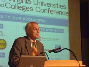 Leonard Smock, director of the VCU Rice Center, welcomed participants and told the crowd that VCU is proud of the tremendous strides made in developing and implementing green policies.