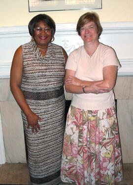Other graduates of the first PAC class included Sylvestine Branch of Records & Registration (left) and Anne Brooks of the Wilder School.