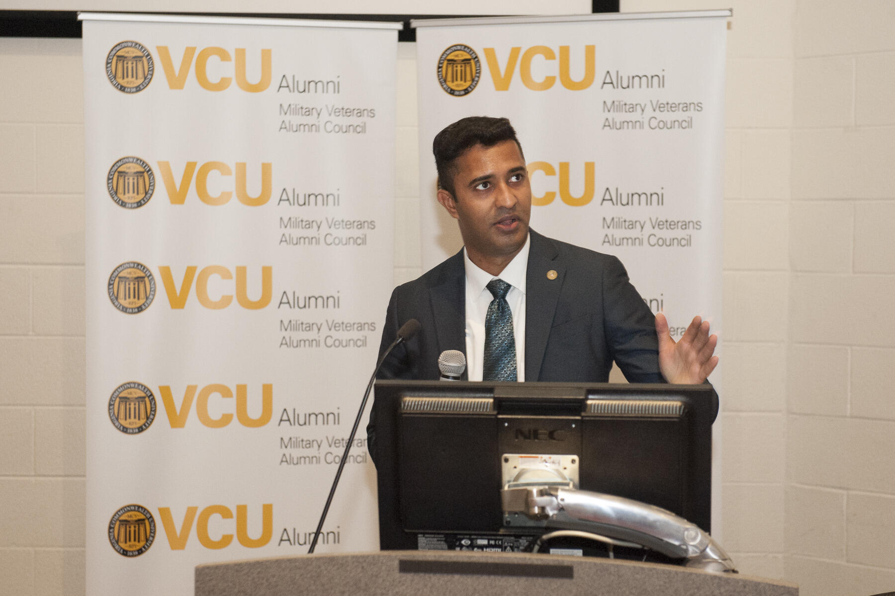 Saif Khan, an Iraq War veteran and the first president of the VCU Military Veterans Alumni Council.