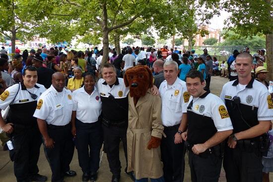 As part of its ongoing efforts to engage the communities it serves, the VCU Police Department annually participates in the National Night Out celebration. During this year’s celebration on Aug. 6, officers and McGruff the Crime Dog visited children at the Children’s Hospital of Richmond and neighbors in Jackson Ward, Carver, Randolph, and the Fan. They met with hundreds of Richmonders and discussed safety with children and parents. Photo by Michael Kelly, VCU Police Department public relations specialist.