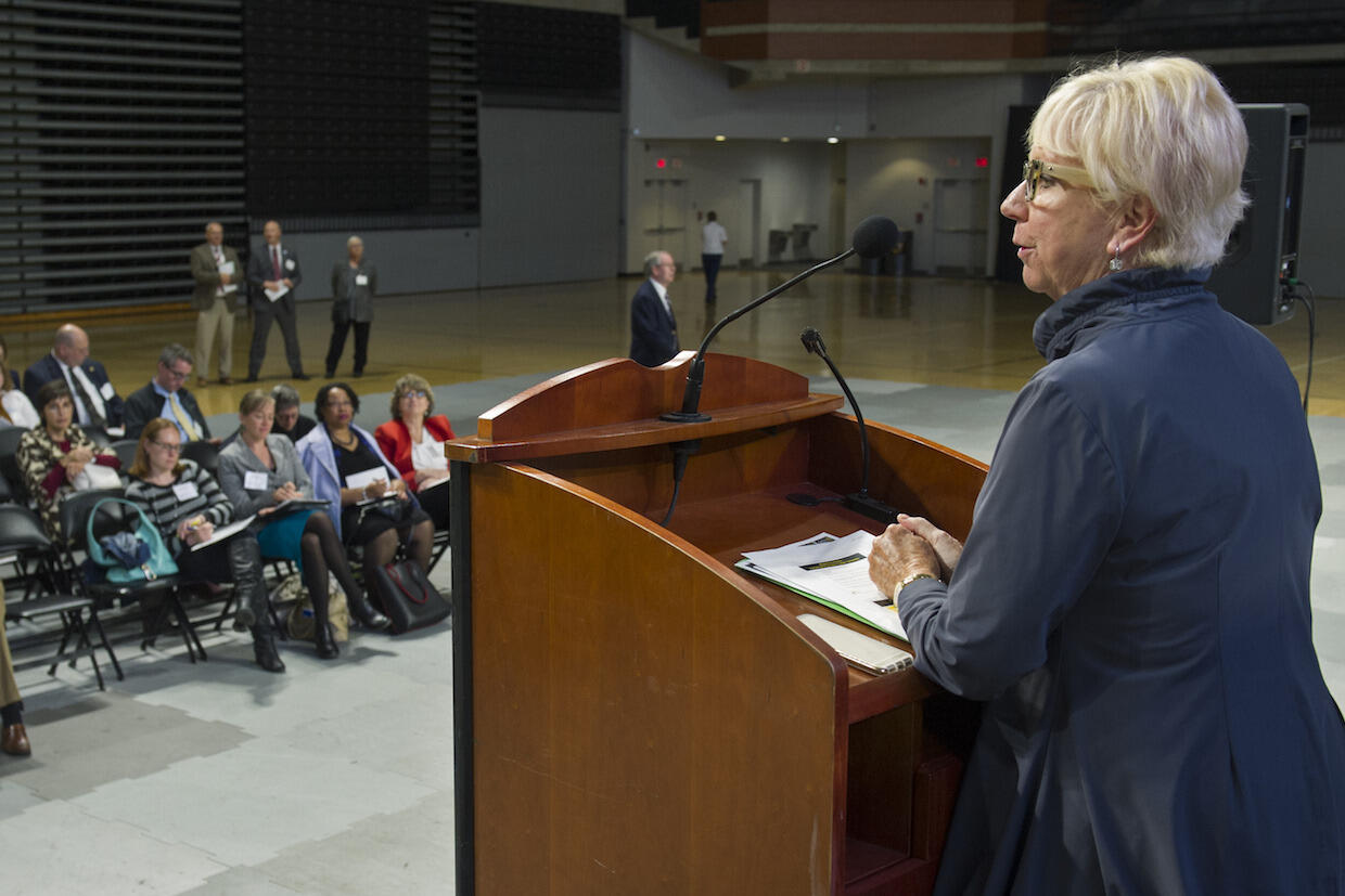 During a "Flash Talk," VCU’s Daphne Rankin, Ph.D., associate vice provost for strategic enrollment management, discussed an online class created by the university specifically for parents.