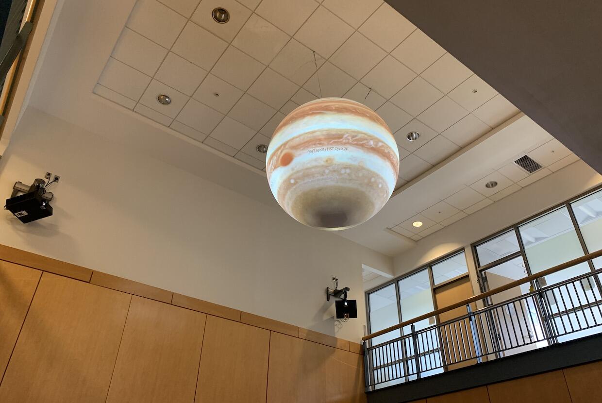 Science On a Sphere in the Trani Center foyer