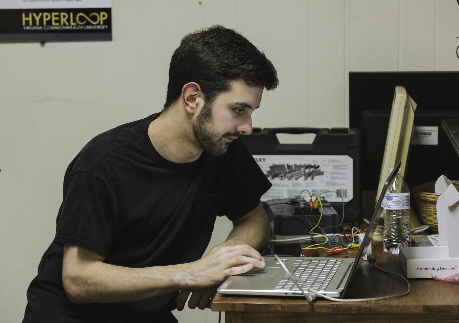 Matthew Kozak, co-lead of the control team at Hyperloop at VCU. (Photo courtesy of VCU College of Engineering)
