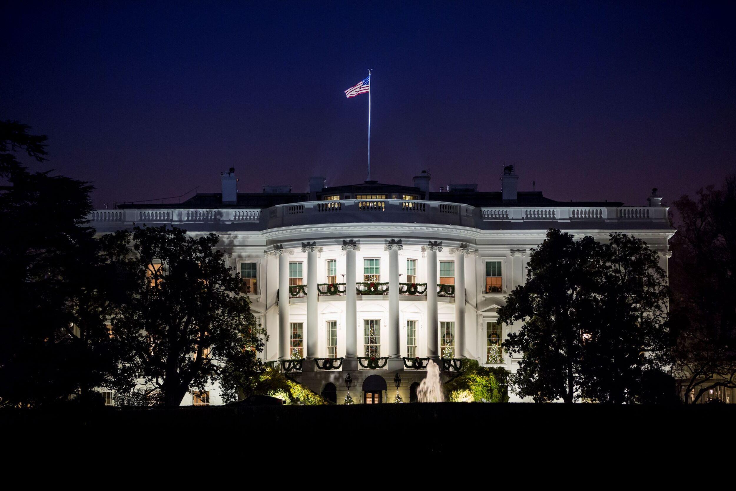 White House at night.
