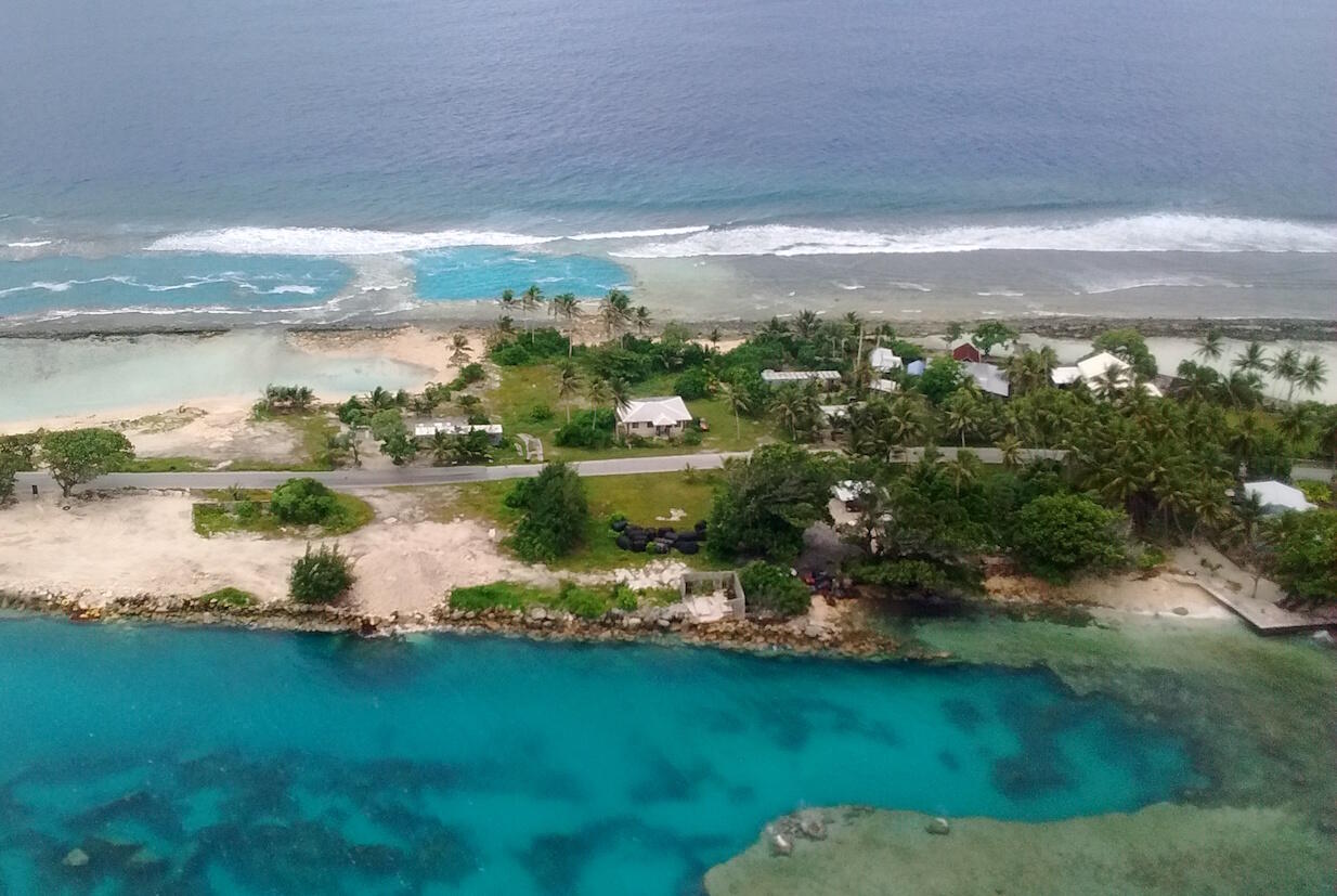 The coast of a Pacific island.