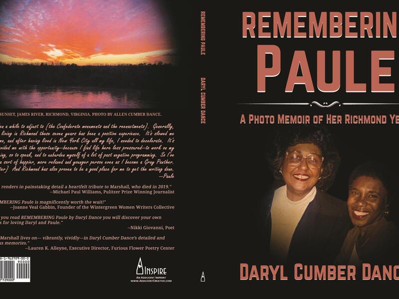 A photo of the front and back of the book \"Remembering Paule: A Photo Memori of Her Richmond Years.\" 