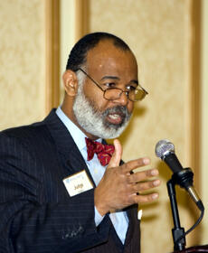 The Hon. Roger L. Gregory, Fourth Circuit Court of Appeals, served as keynote speaker at the opening day luncheon of the sixth annual National Academy of Public Administration Social Equity Leadership Conference hosted by Virginia Commonwealth University’s L. Douglas Wilder School of Government and Public Affairs. Photo by Ash Daniel, VCU Creative Services