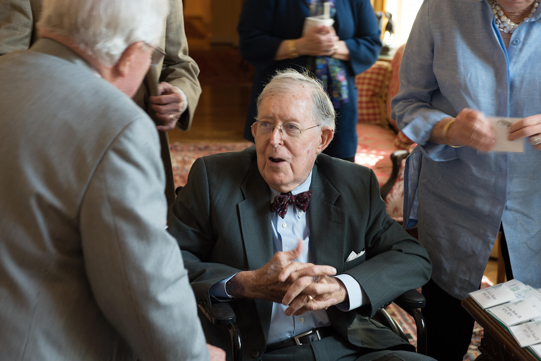 McGuire at a 2017 School of Medicine reception. Photo by Kevin Schindler.