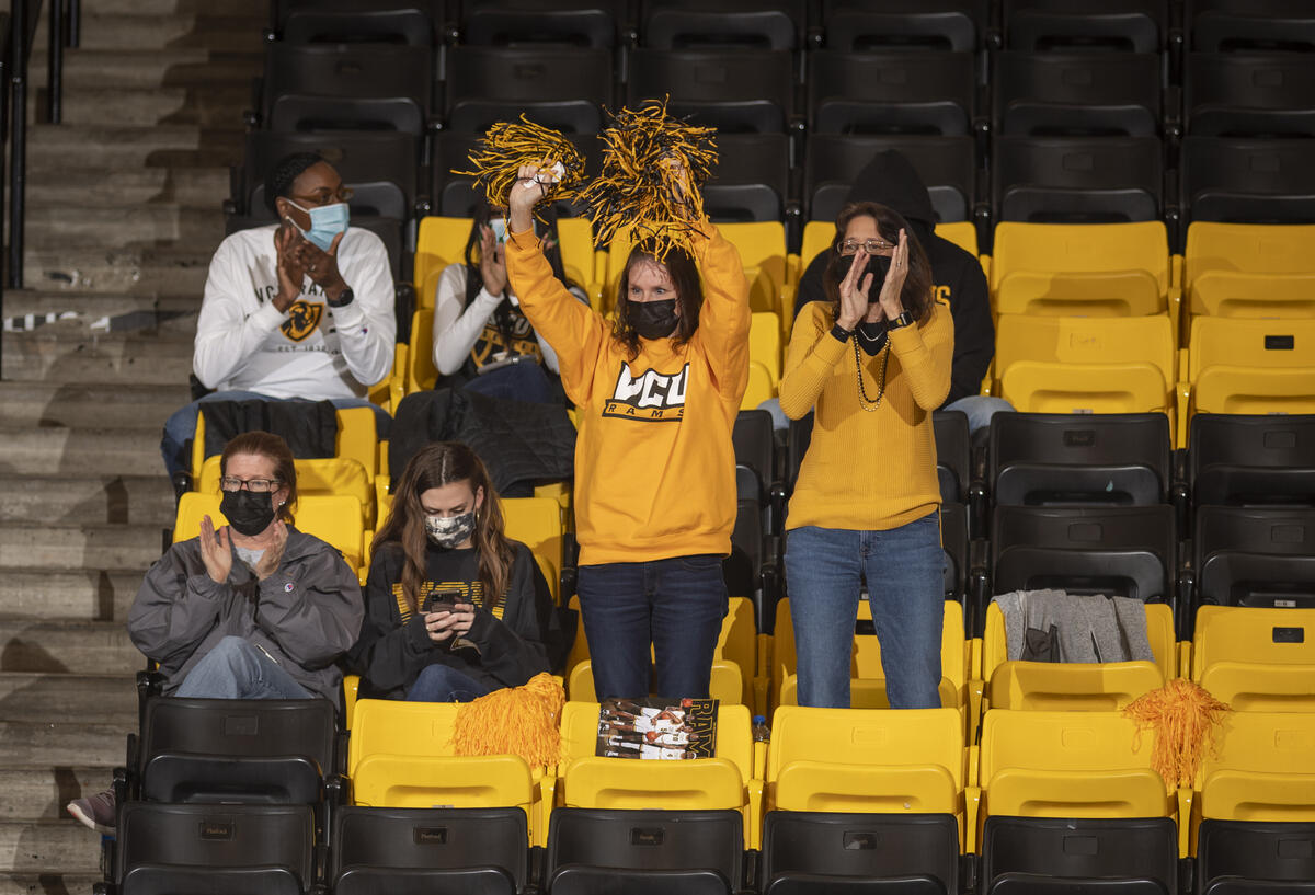 Fans at a VCU game during the regular season.