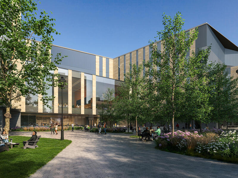 A rendering of the new School of Dentistry building. 